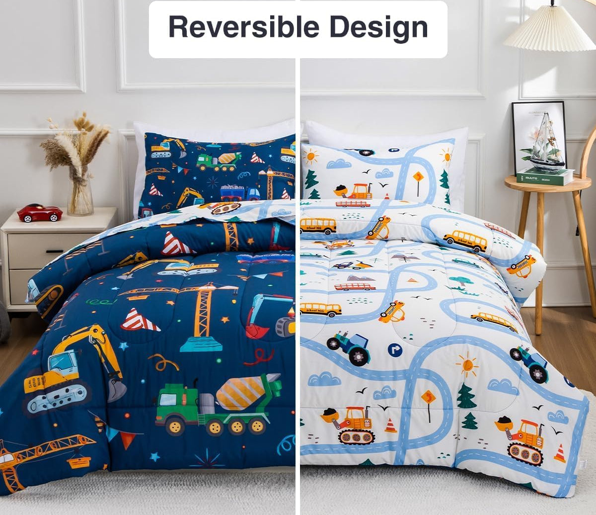 Dluxe Ave. ( FULL ) 5 Pcs Bedding Comforter Set,  Navy Blue