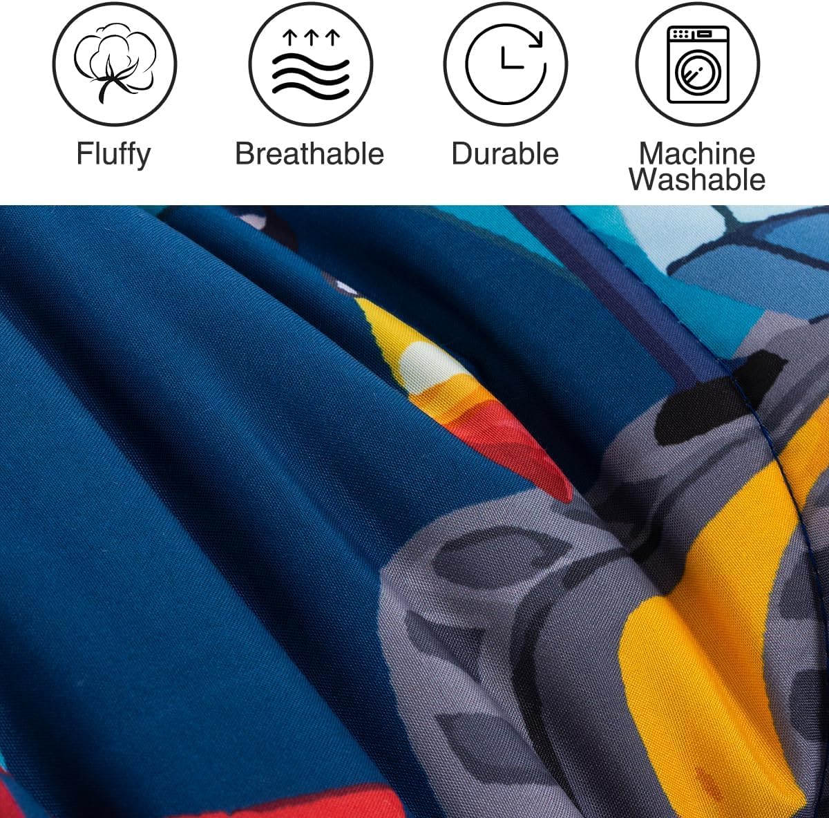 Dluxe Ave. ( FULL ) 5 Pcs Bedding Comforter Set,  Navy Blue