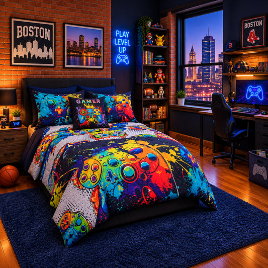 Dluxe Ave. (FULL) 6 Pcs. Comforter Sets/ Multi- Color