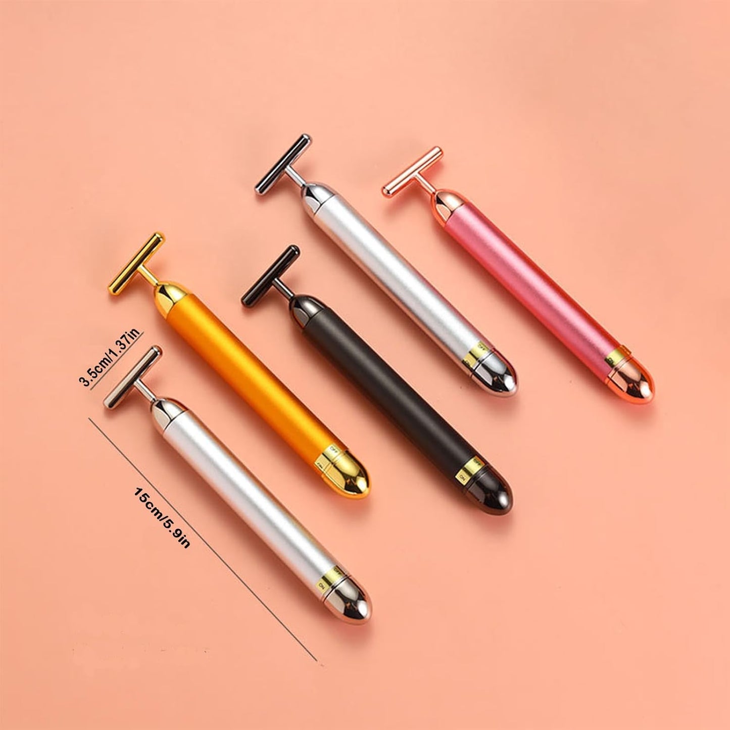 Dluxe Ave. T-Shape Facial Massager Tools Face Lifting/ Gold