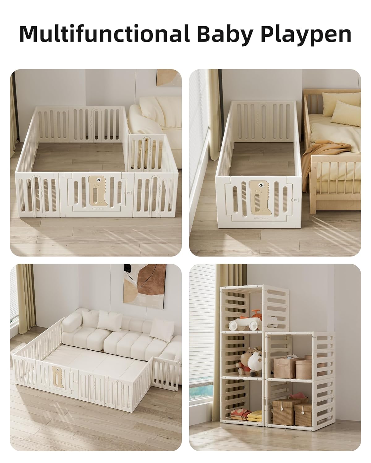 Dluxe Ave. Baby playpen Large playpen for Babies and ToddlersIndoor & Outdoor Play Yard for BabiesBaby Play PenBaby Fence Play AreaBaby gate playpen(59 * 59")
