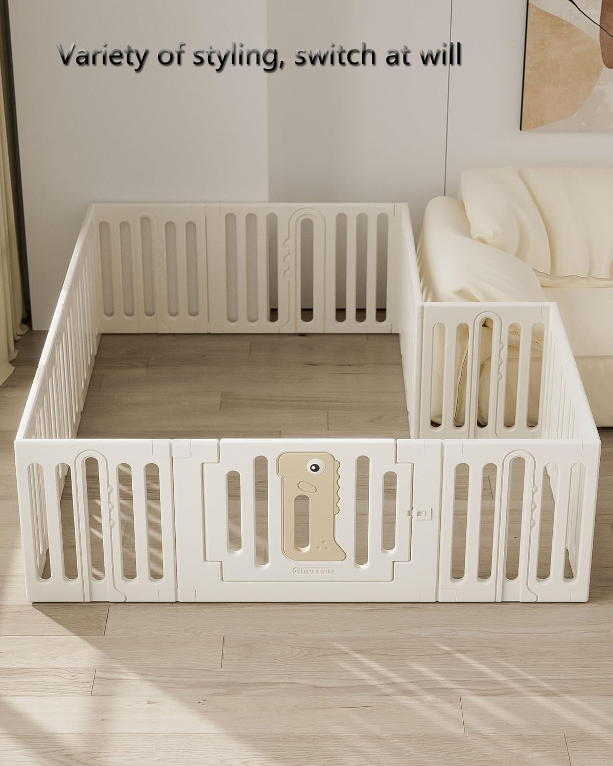Dluxe Ave. Baby playpen Large playpen for Babies and ToddlersIndoor & Outdoor Play Yard for BabiesBaby Play PenBaby Fence Play AreaBaby gate playpen(59 * 59")