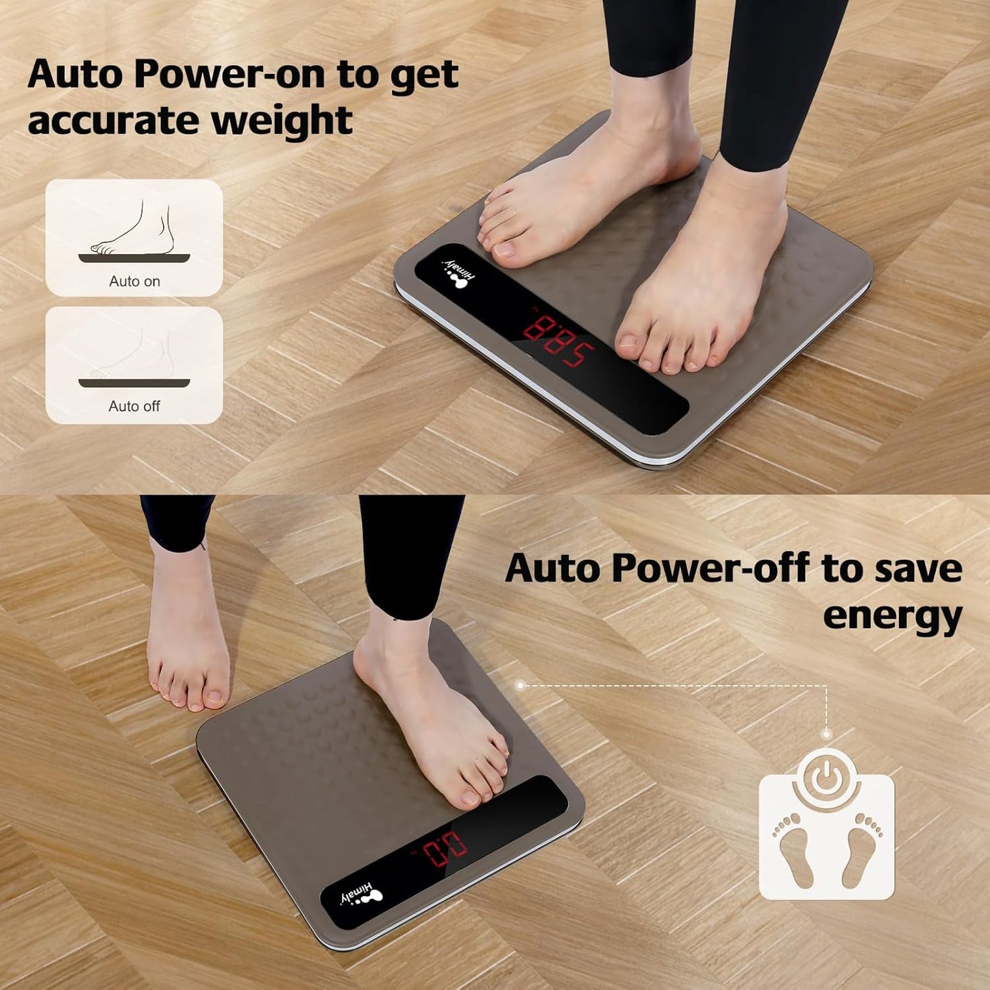 Dluxe Ave. himaly Digital Body Weight Scale Bathroom Scale Step-On Technology