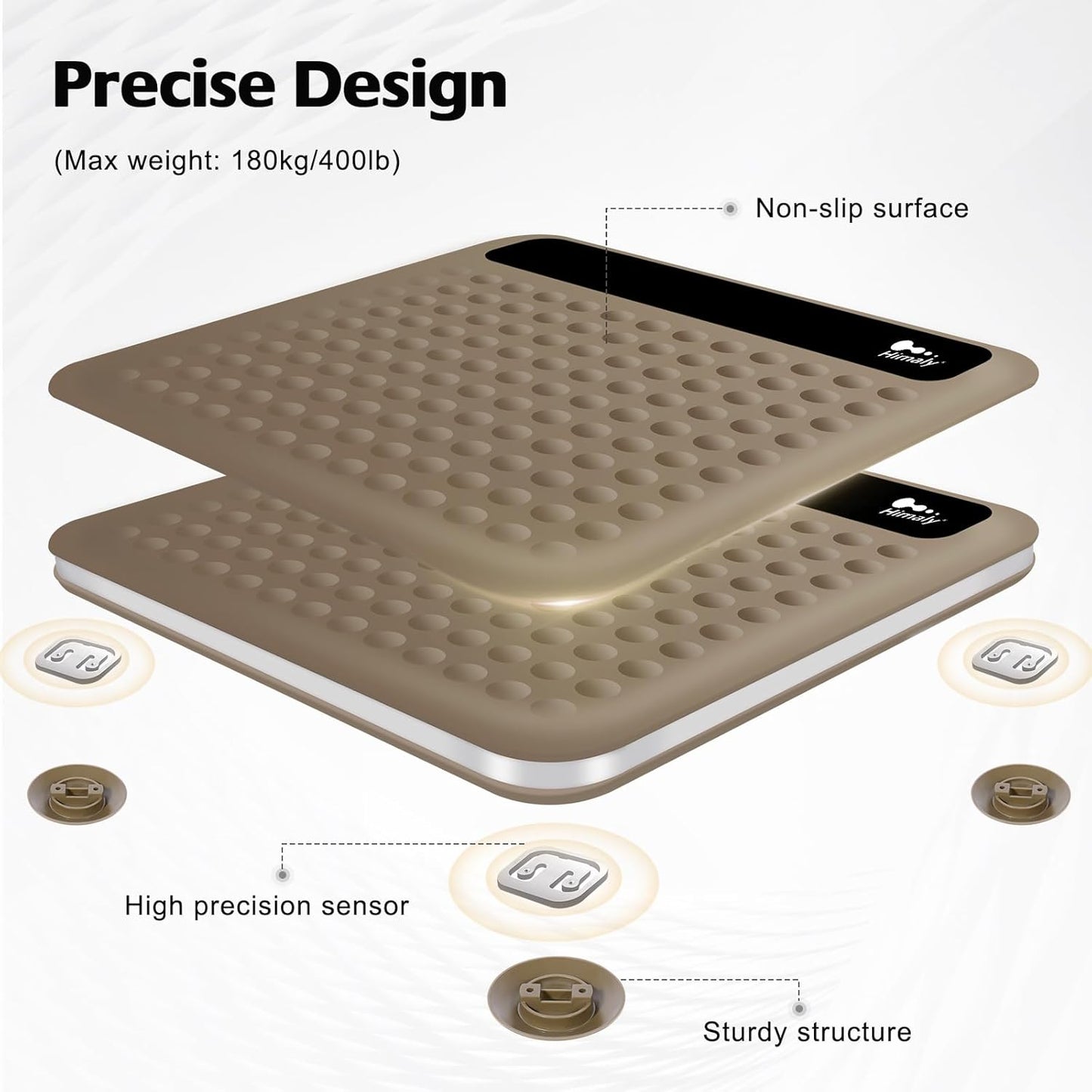 Dluxe Ave. himaly Digital Body Weight Scale Bathroom Scale Step-On Technology