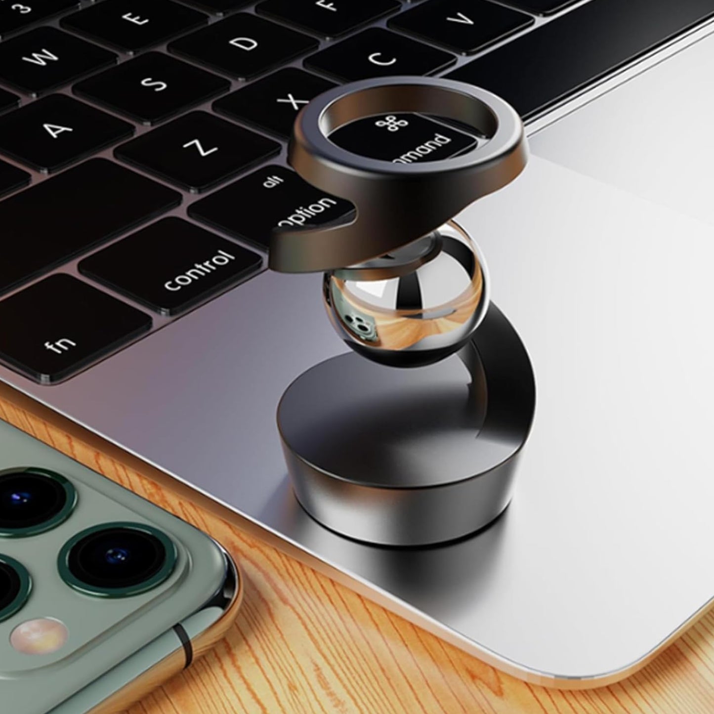 Dluxe Ave. Kinetic Spinning Desk Metal Fidget for Office,  (Gray Rose Gold)