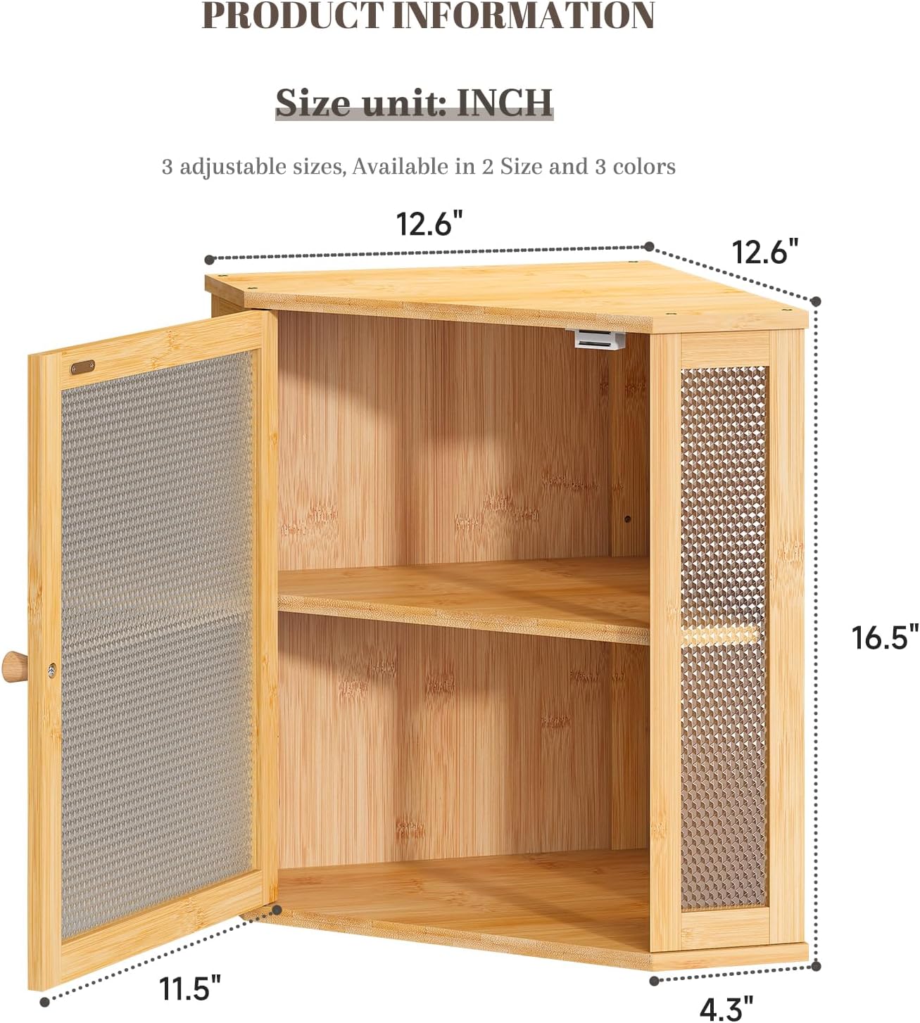 Dluxe Ave. Corner Bread Box Kitchen Countertop/ Extra Large Capacity