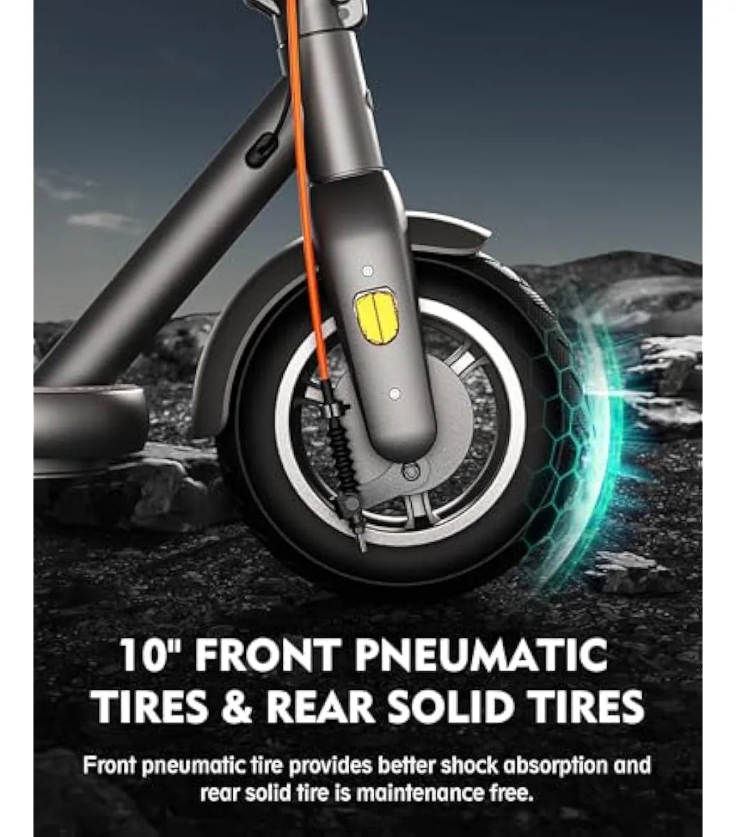 Dluxe Ave. INVANTI V22PRO Electric Scooter for Adults 10" Honeycomb Tires 14 Miles Range 350W Motor & 20 MPH Portable Folding Commuting Electric Scooter with Turn Signals & App Black