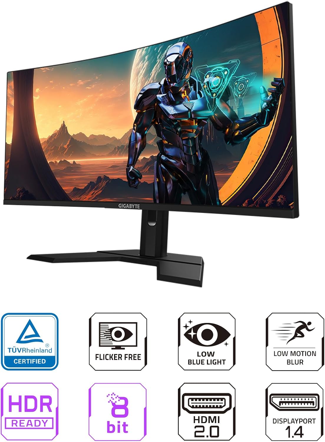 Dluxe Ave. GIGABYTE GS34WQC - 34" VA Curved Gaming Monitor - WQHD 3440x1440-120Hz/OC 135Hz