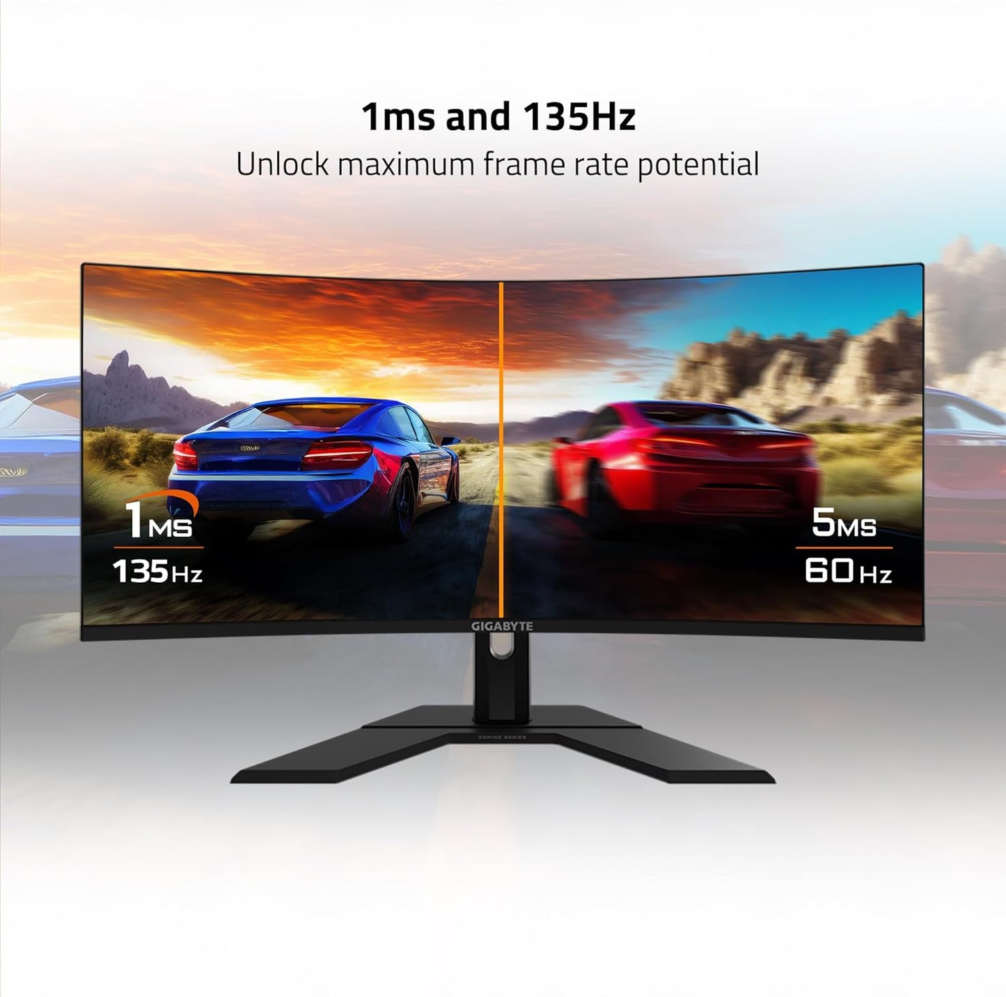 Dluxe Ave. GIGABYTE GS34WQC - 34" VA Curved Gaming Monitor - WQHD 3440x1440-120Hz/OC 135Hz