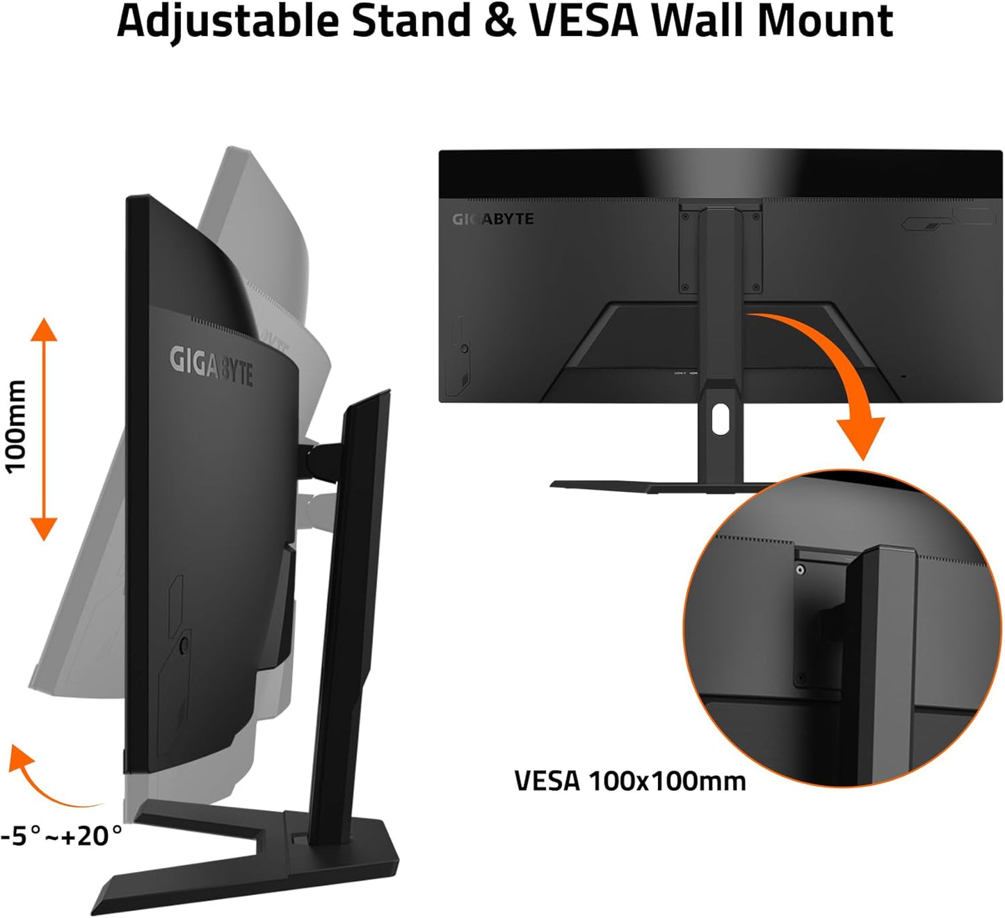 Dluxe Ave. GIGABYTE GS34WQC - 34" VA Curved Gaming Monitor - WQHD 3440x1440-120Hz/OC 135Hz