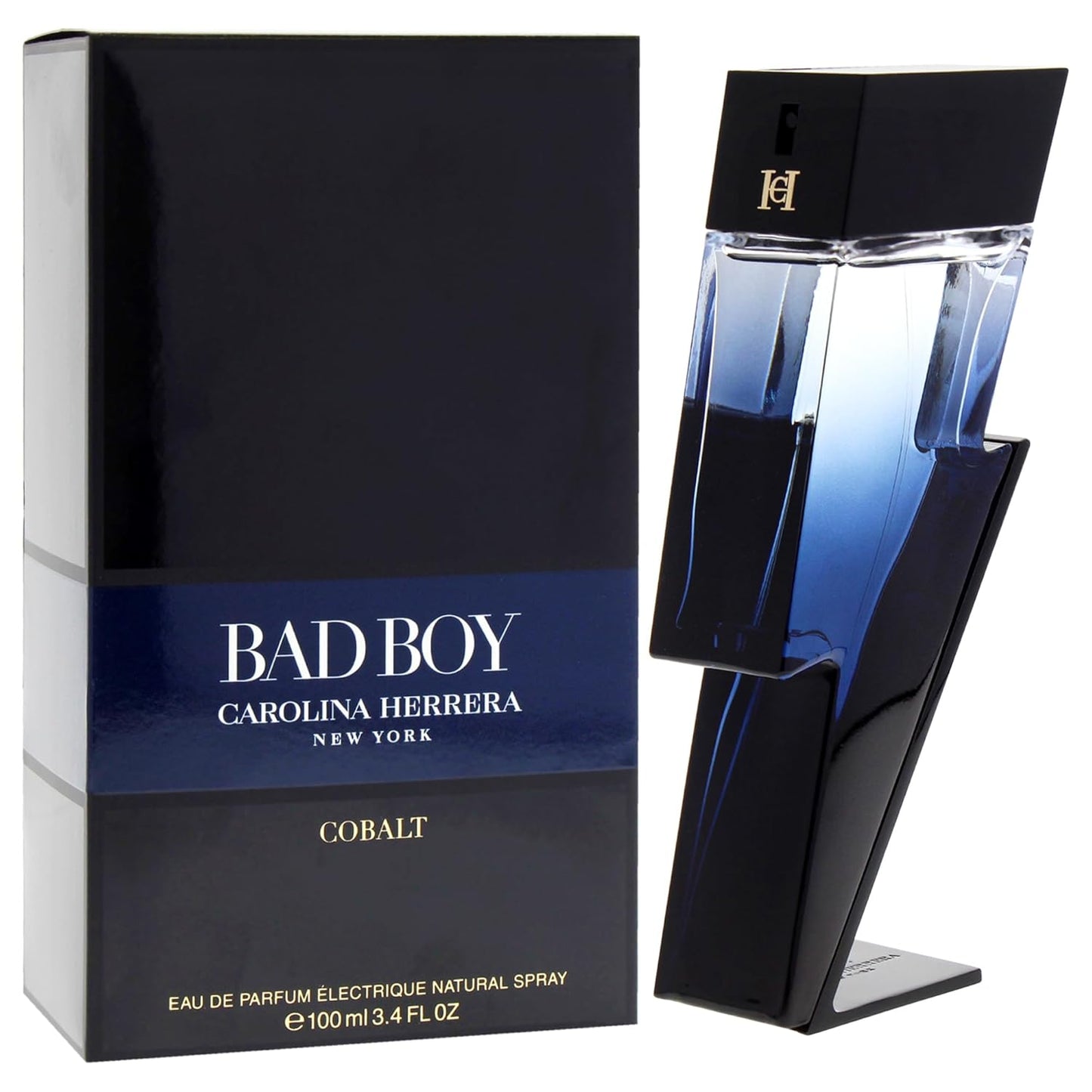 Dluxe Ave. Carolina Herrera Bad Boy Cobalt Eau de Parfum Spray for Men 3.4 Ounce
