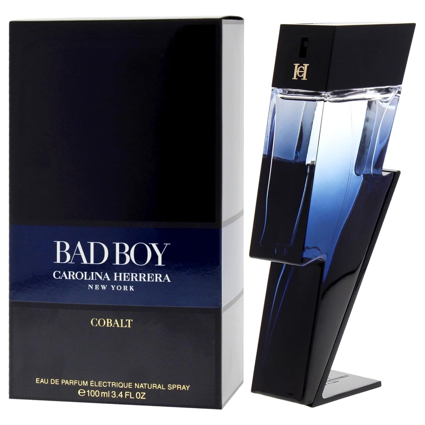 Dluxe Ave. Carolina Herrera Bad Boy Cobalt Eau de Parfum Spray for Men 3.4 Ounce