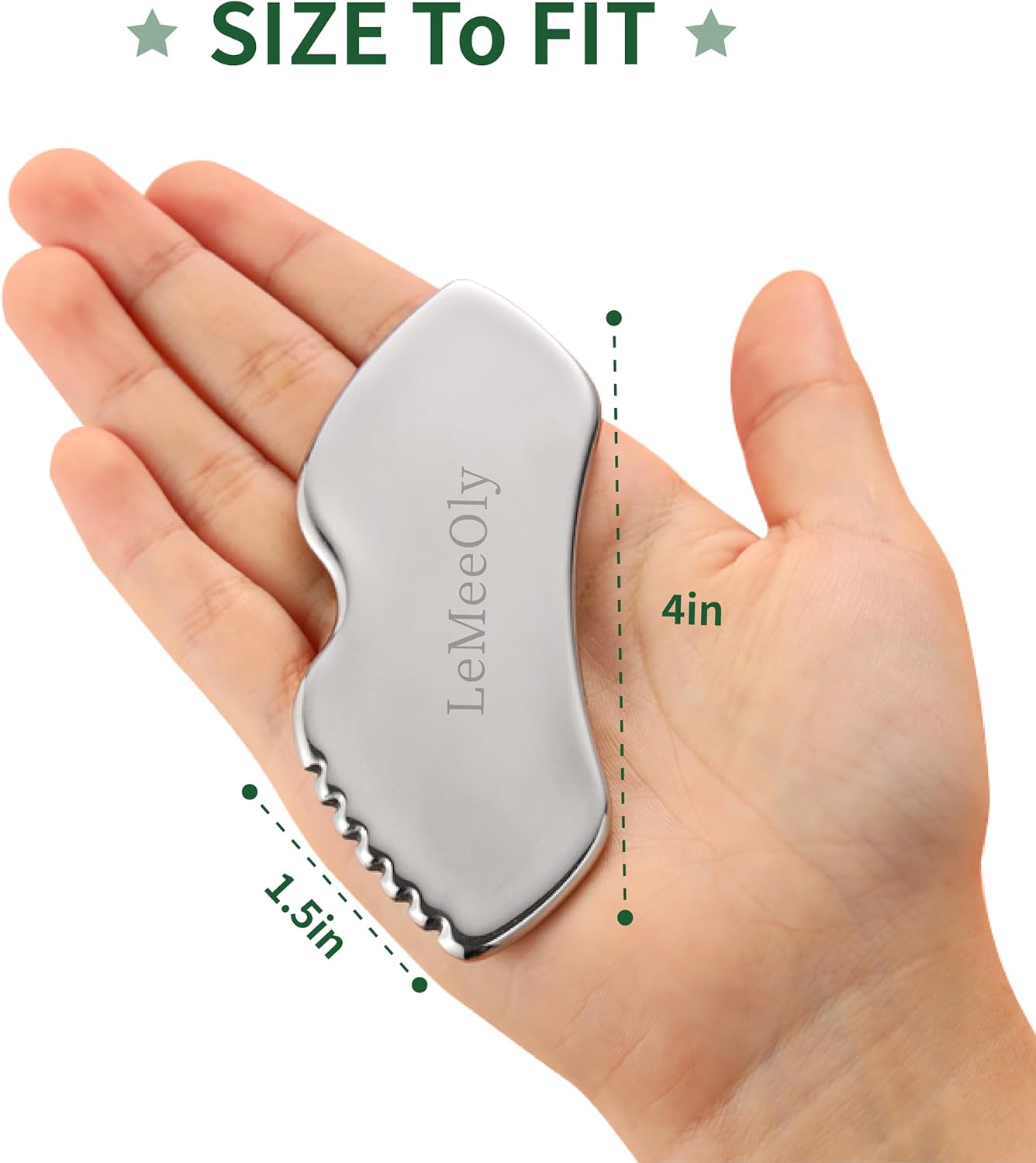 Dluxe Ave. Stainless Steel Gua Sha Facial Tool/ Metal