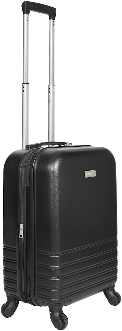 Dluxe Ave. 3-Piece Black Luggage Set/ Spinning Wheels/ (Black)
