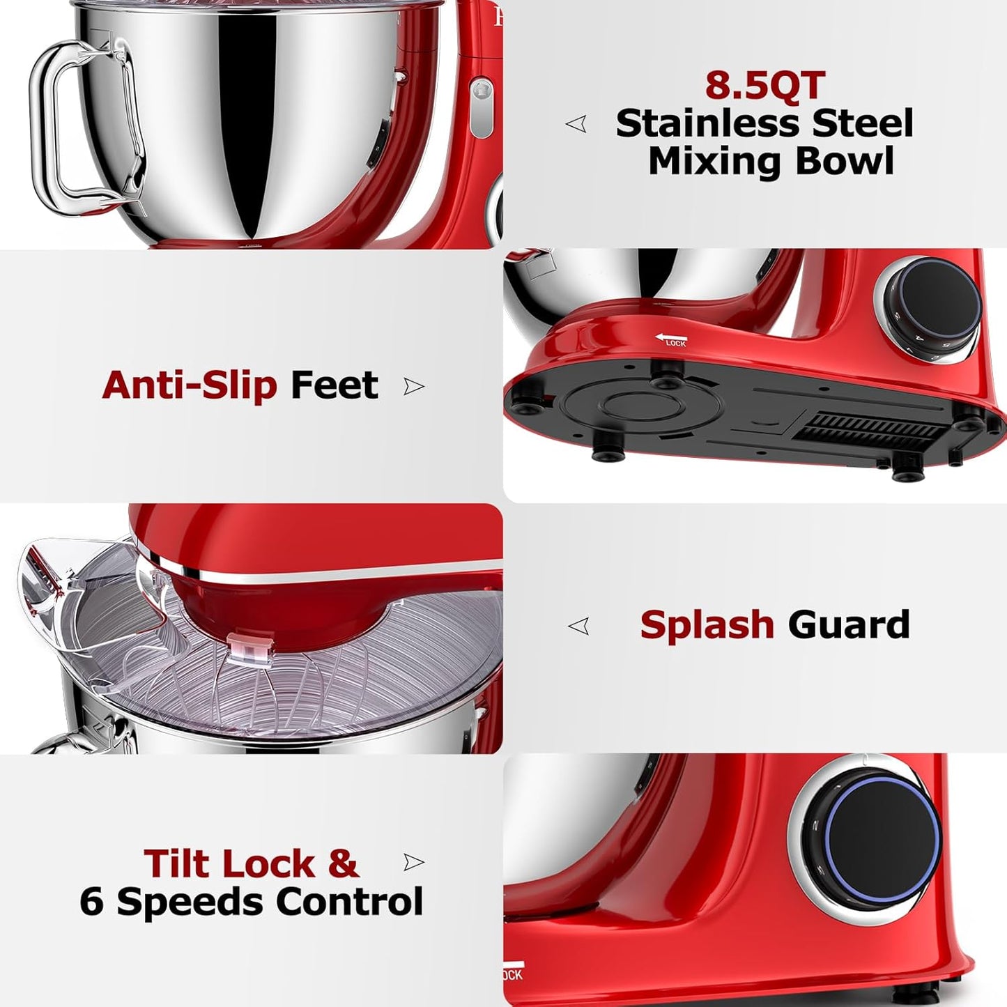 Dluxe Ave. 8.5Qt Electric Stand Mixer,