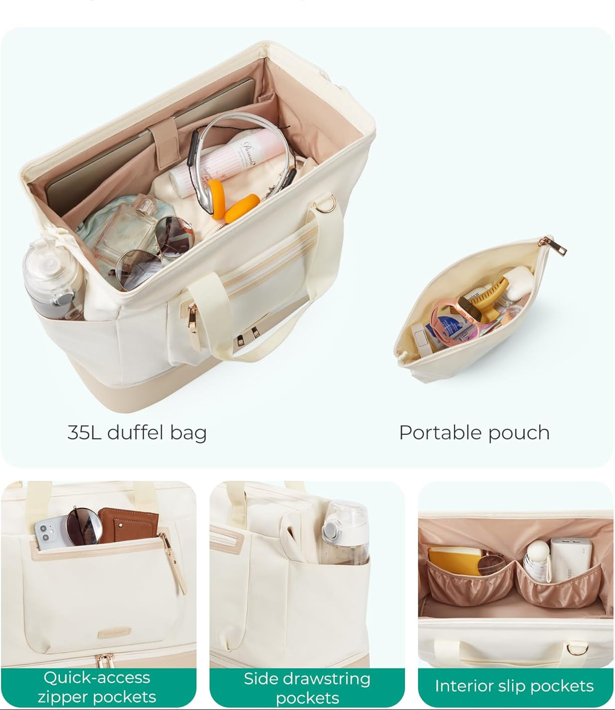 Dluxe Ave. Carry on Bag with Shoe Compartment/ TSA-Free Travel Duffle Bag