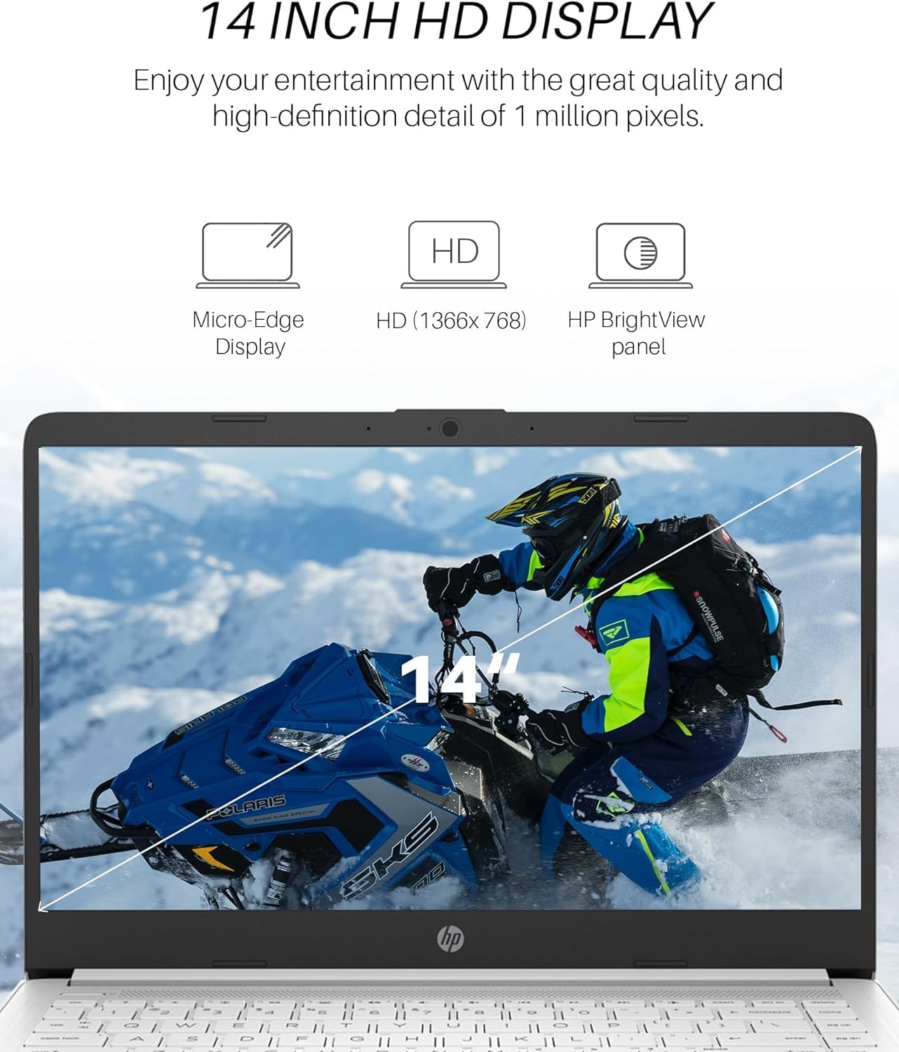 Dluxe Ave. HP 14 Inch Ultral Light LaptopIntel Celeron N4120 16GB RAM 320GB Storage(64GB eMMC+256GB Micro SD)