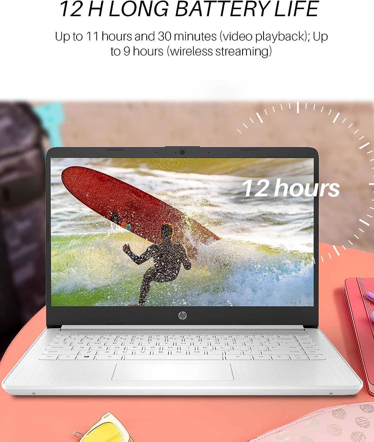 Dluxe Ave. HP 14 Inch Ultral Light LaptopIntel Celeron N4120 16GB RAM 320GB Storage(64GB eMMC+256GB Micro SD)