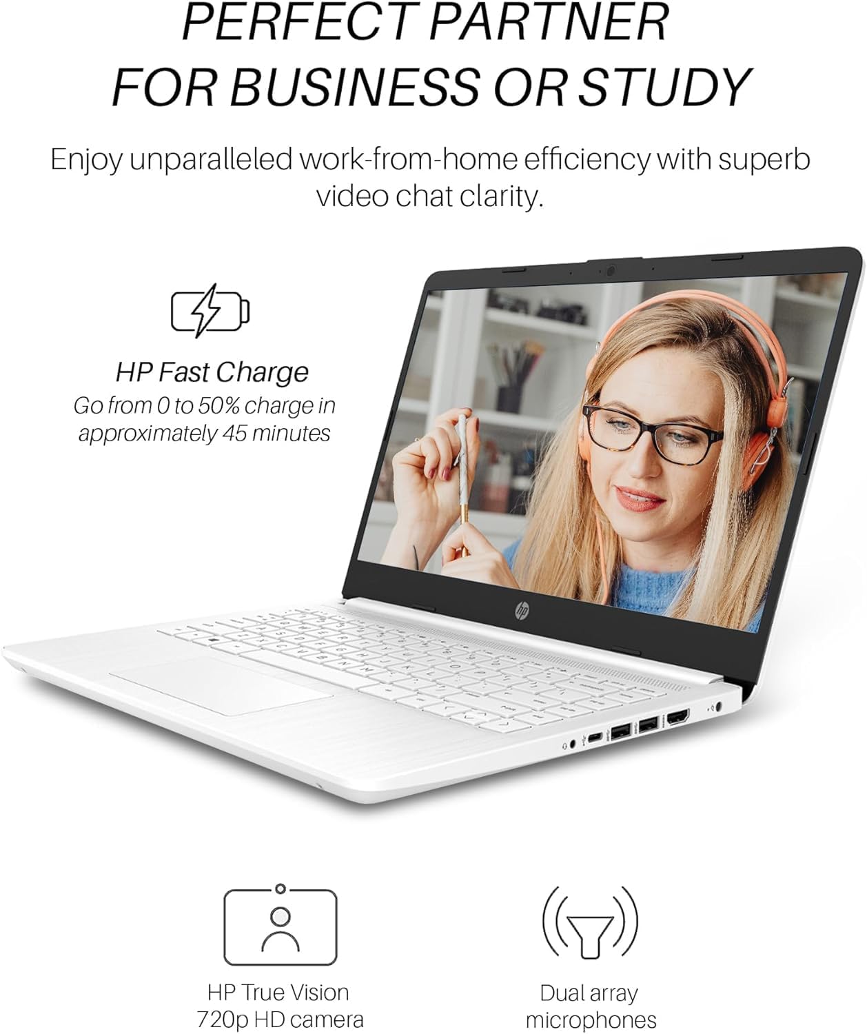 Dluxe Ave. HP 14 Inch Ultral Light LaptopIntel Celeron N4120 16GB RAM 320GB Storage(64GB eMMC+256GB Micro SD)