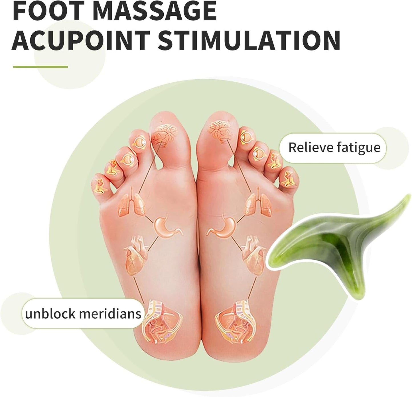 Dluxe Ave. Reflexology Socks with Massage Tool / Emerald Green-8PCS