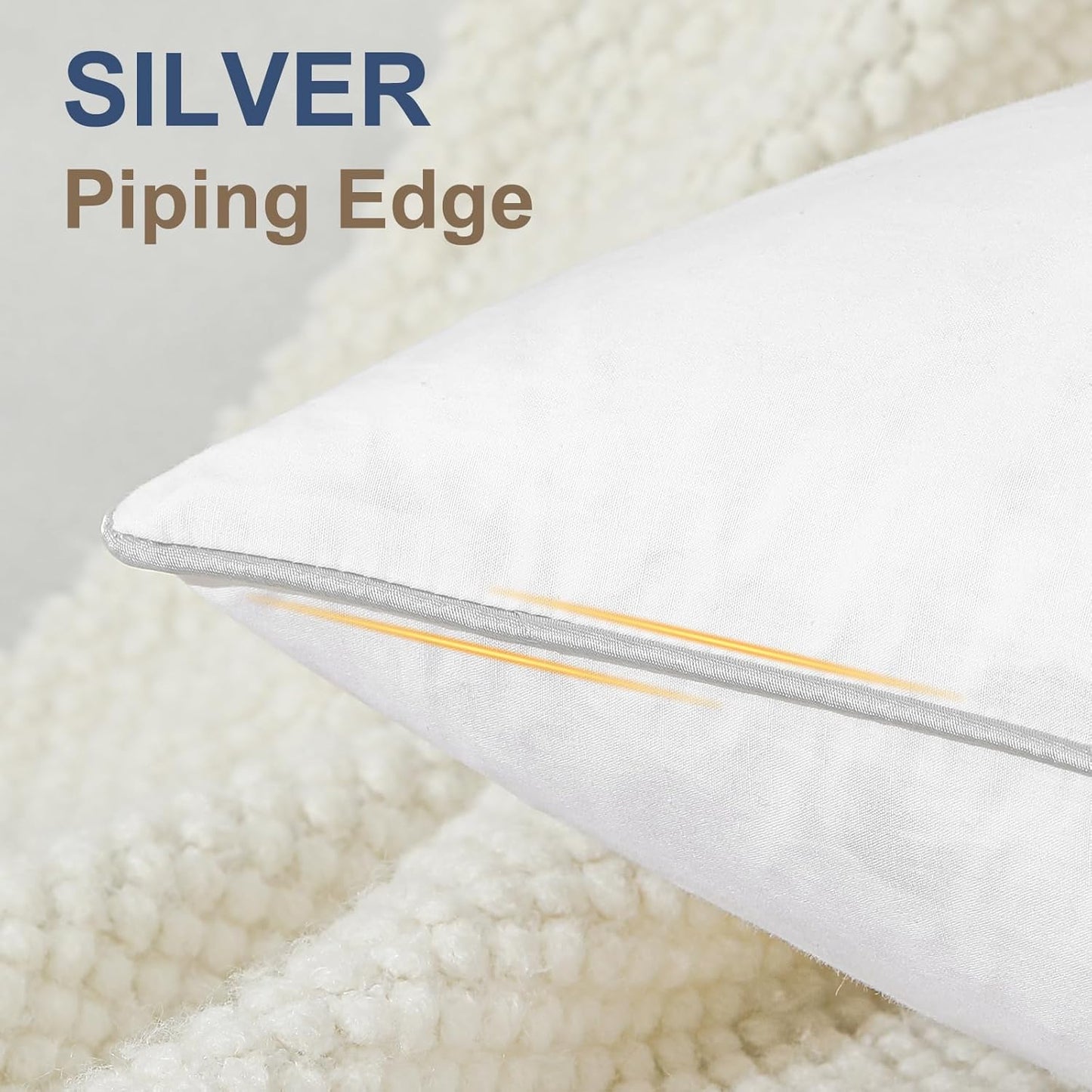 Dluxe Ave. 22x22 inch Pillow Insert Set of 2/ 100% Down & Feather/ Premium Soft Fluffy/ White