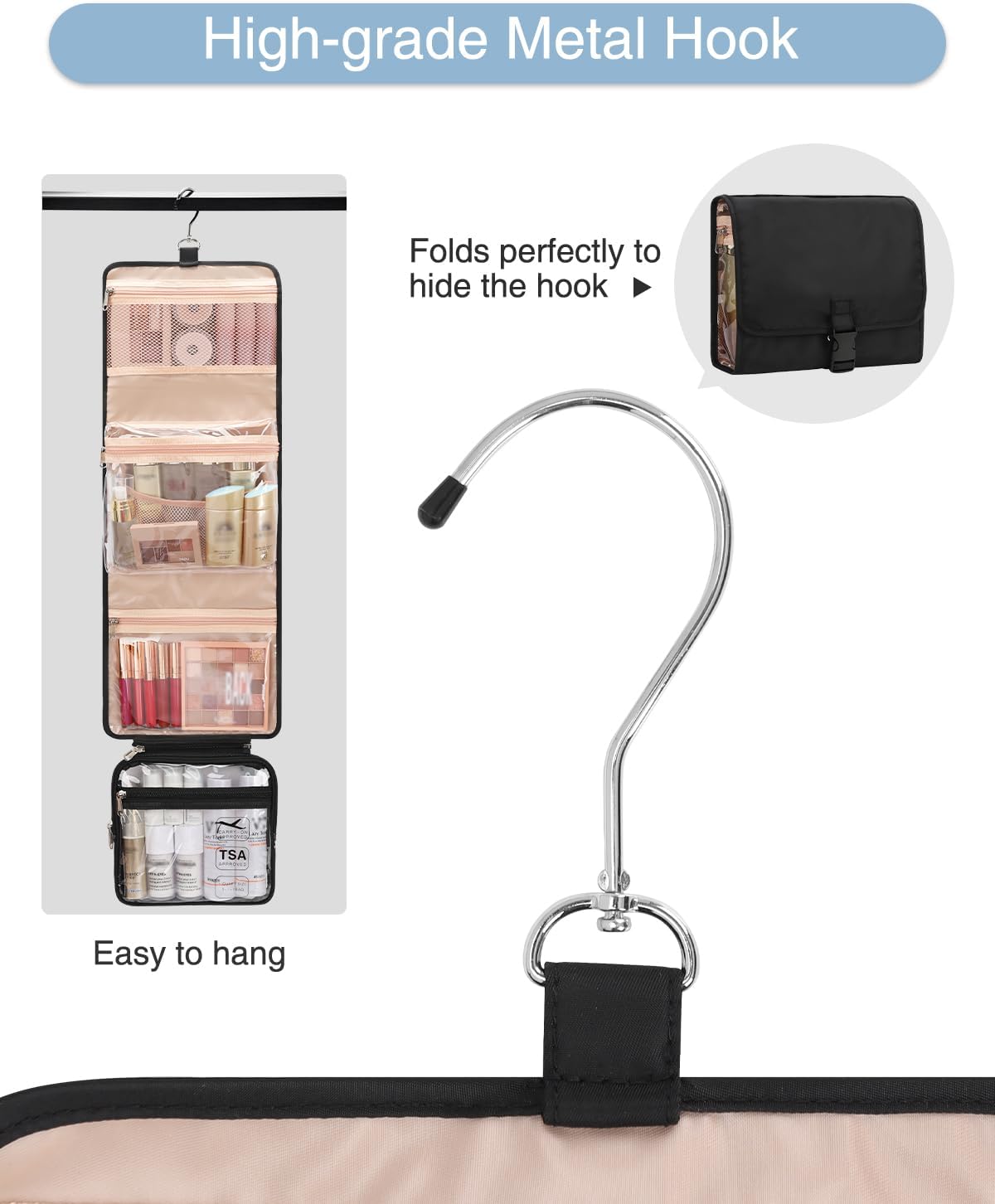Dluxe Ave. Hanging Toiletry Bag/ TSA Approved/ Large