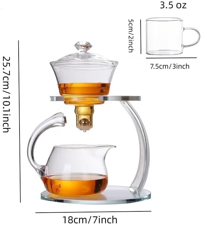Dluxe Ave. Glass Teapot Set/ (Clear)