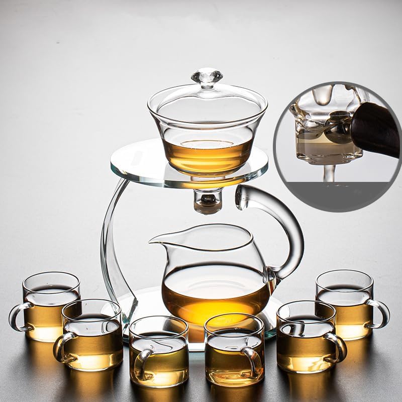 Dluxe Ave. Glass Teapot Set/ (Clear)