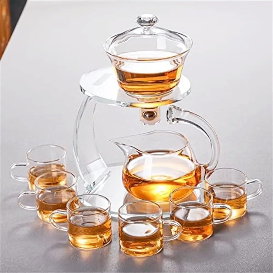 Dluxe Ave. Glass Teapot Set/ (Clear)