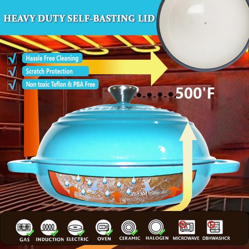 Dluxe Ave. Cast Iron Enameled Bread Pan/ 11"Dutch Oven