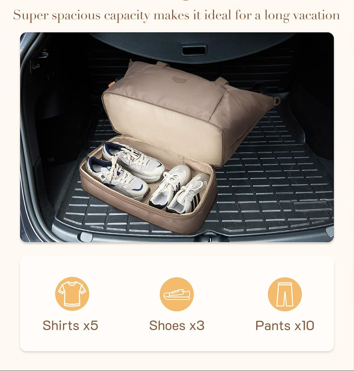 Dluxe Ave. 50L Carry on Bag with Shoes Compartment