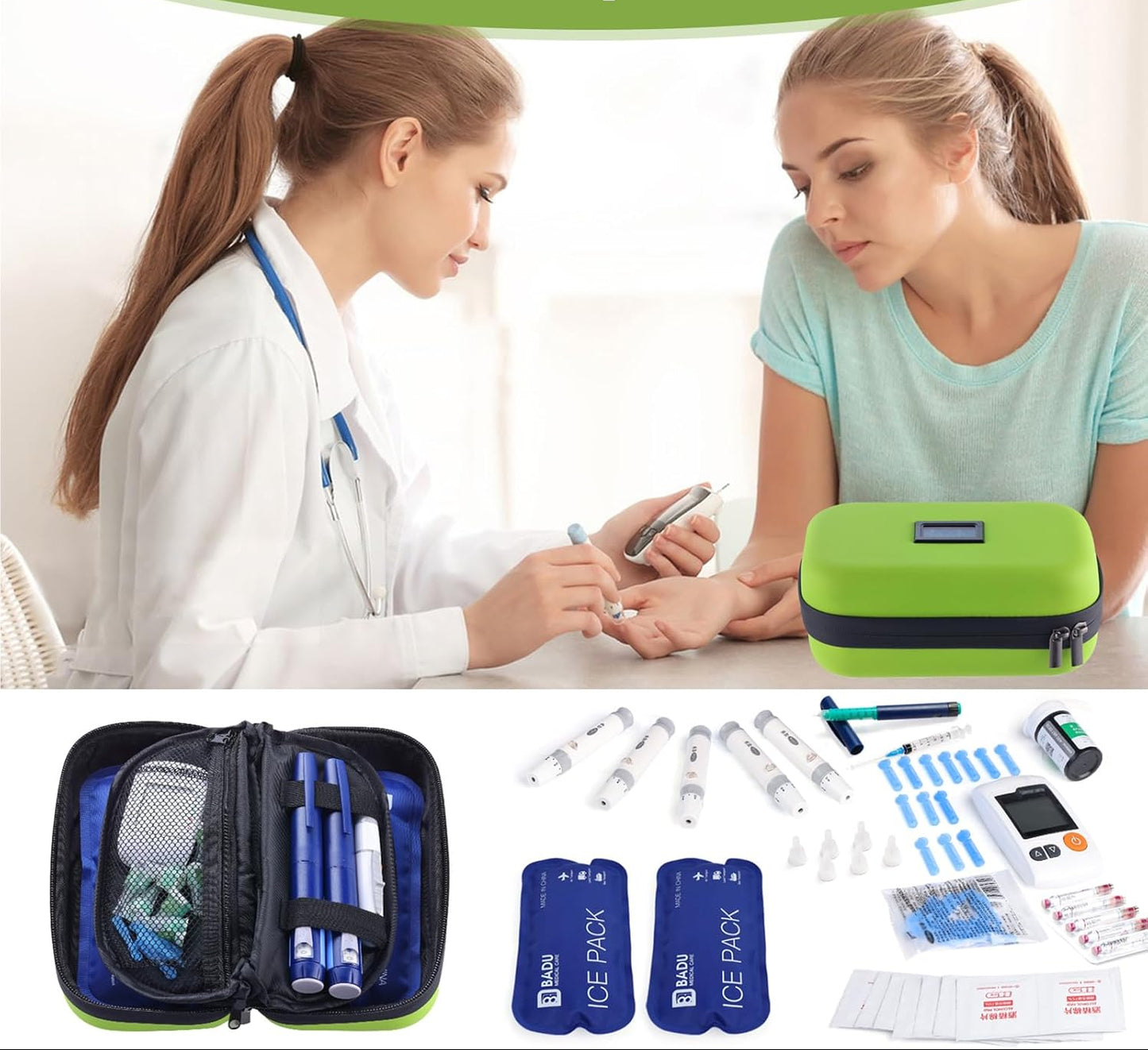 Dluxe Ave. Insulin Cooler Travel Case/ TSA Approved/ Thermometer Temperature Display