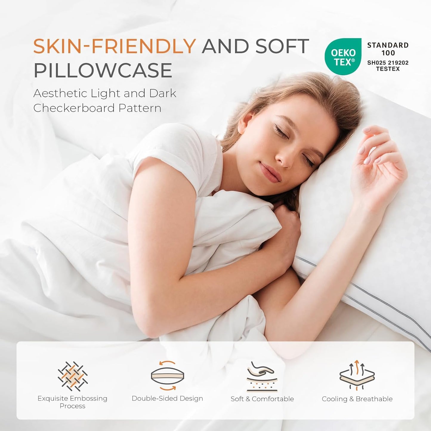 Dluxe Ave. ( KING ) Bed Pillows, Set of 2 { FLUFFY } Luxury Hotel Collection ( Large Pillows) 18"X34"
