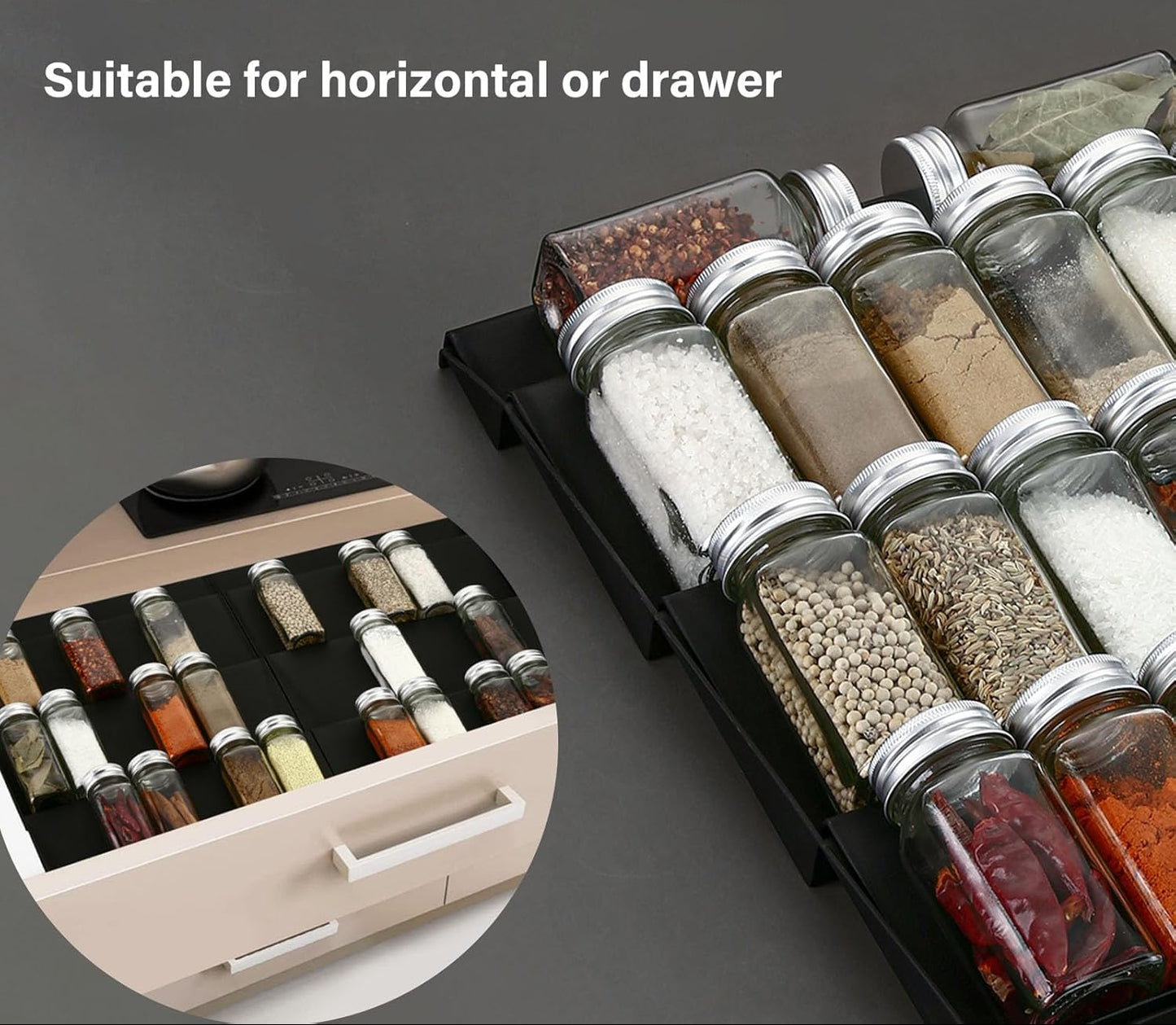 Dluxe Ave. 4 Tier Adjustable Spice Rack