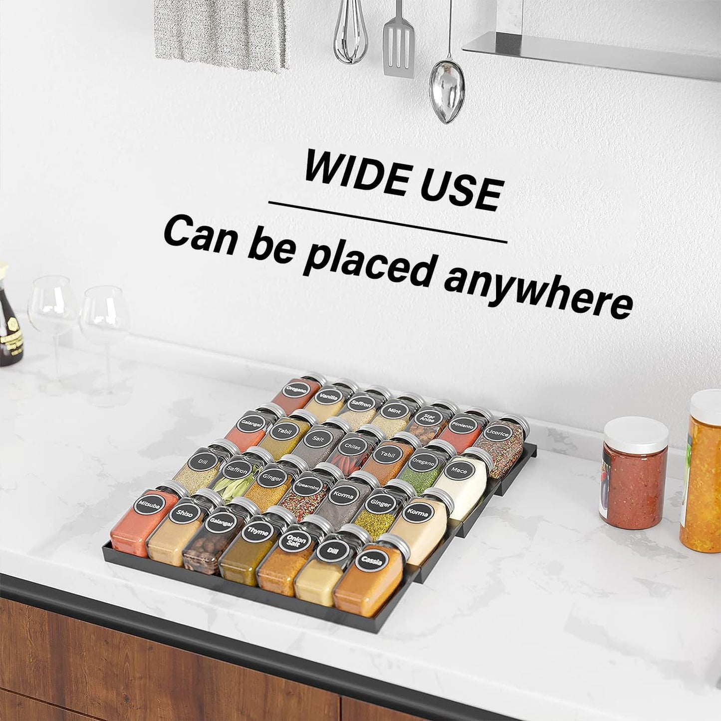 Dluxe Ave. 4 Tier Adjustable Spice Rack