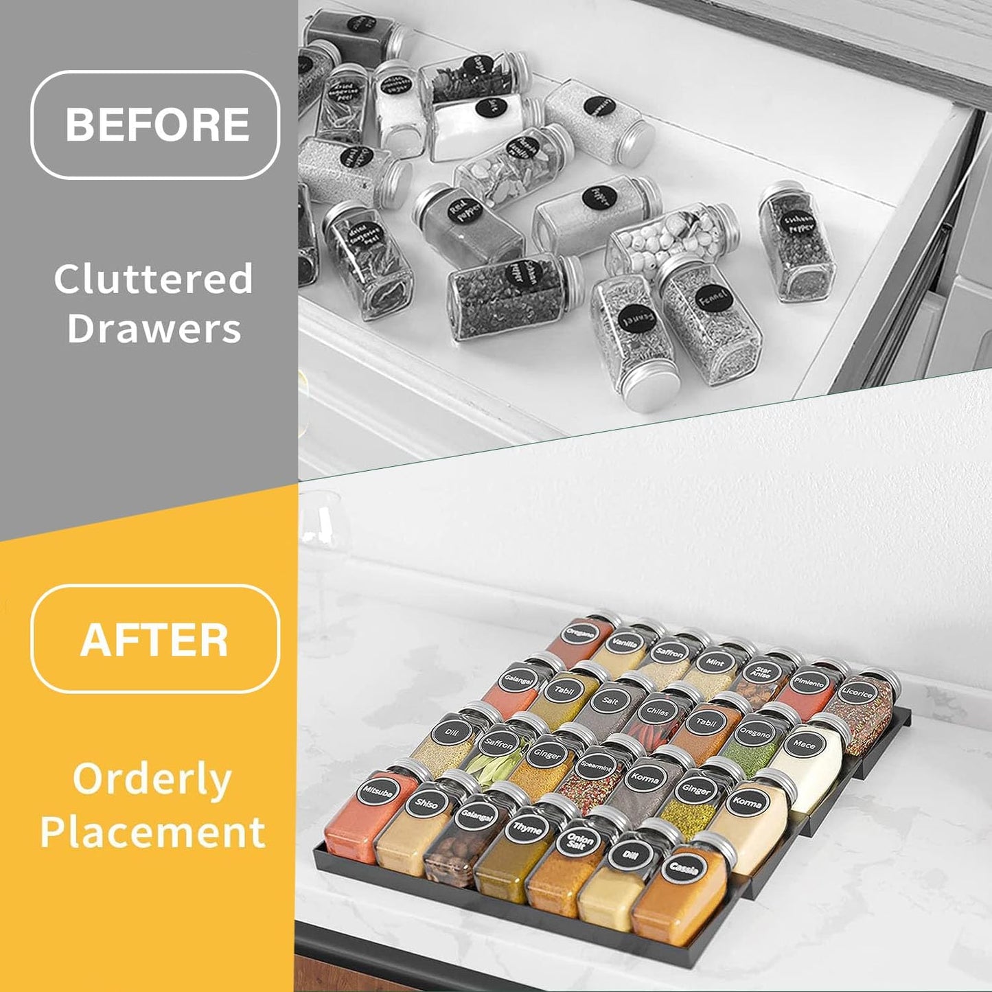 Dluxe Ave. 4 Tier Adjustable Spice Rack