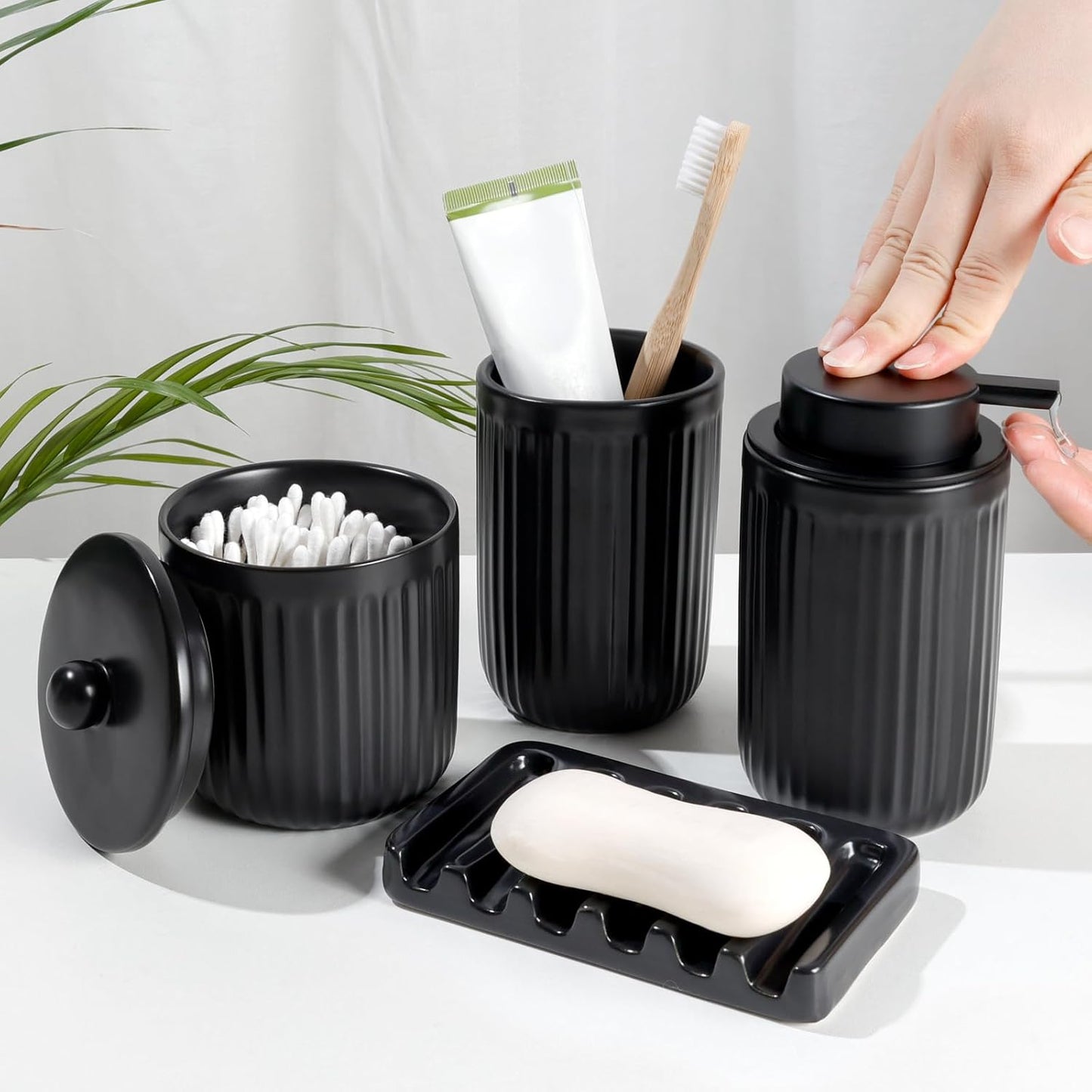 Dluxe Ave. Bosilun Life Ceramic Bathroom Accessories Set