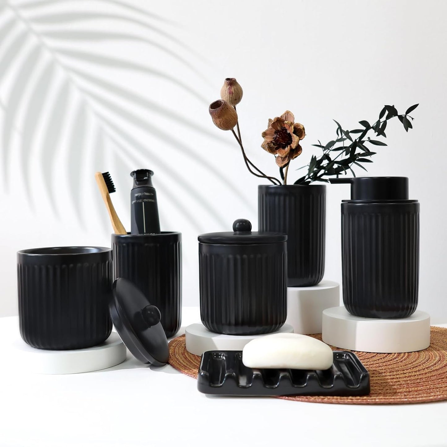 Dluxe Ave. Bosilun Life Ceramic Bathroom Accessories Set