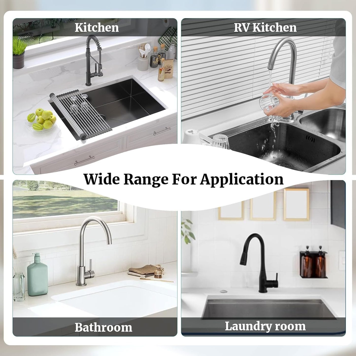 Dluxe Ave. Qesulk Sink Splash Guard Stone Drying Mat for Kitchen (15.7" x 3.9")