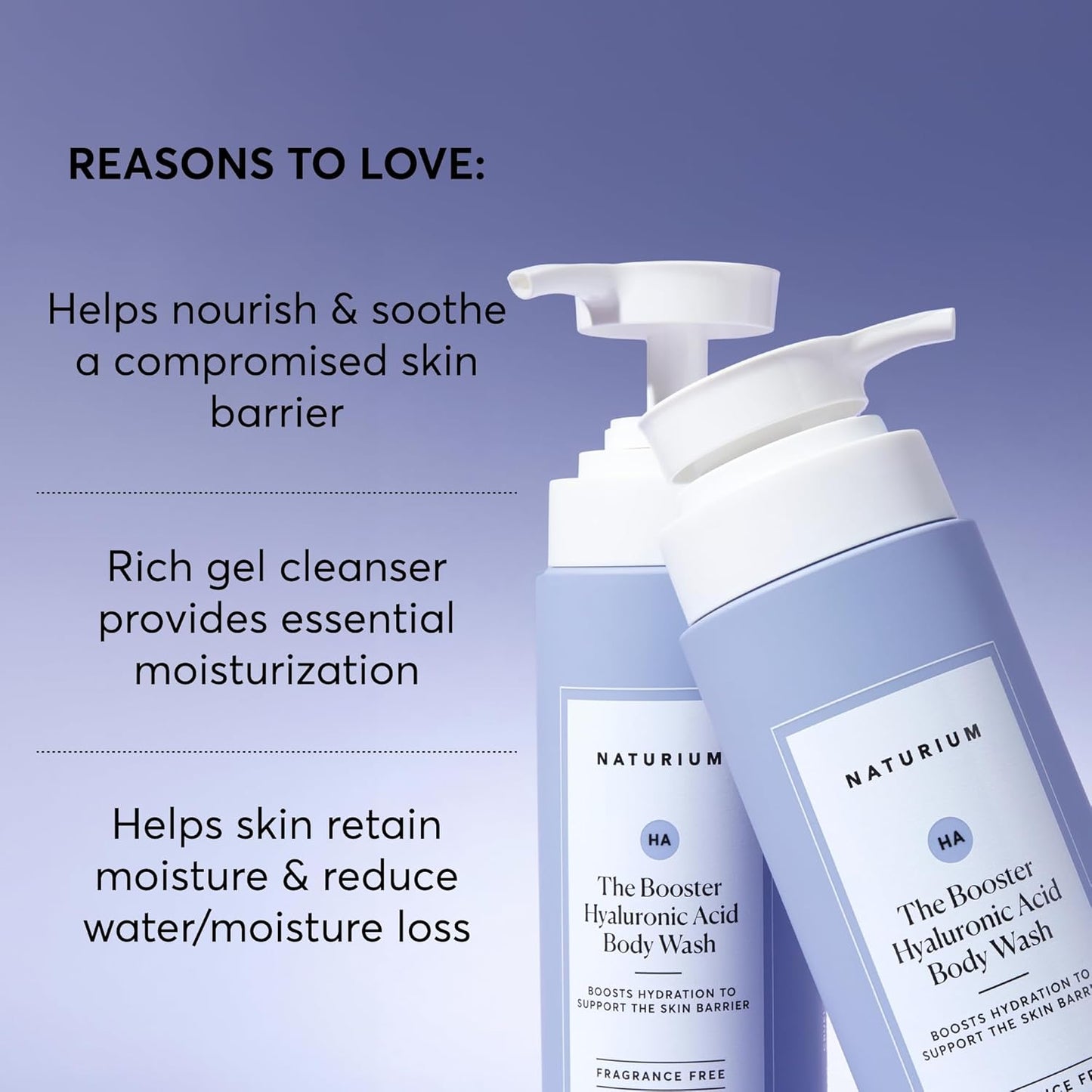 Dluxe Ave. Naturium The Booster Hyaluronic Acid Body Wash Hydrating & Moisturizing plus Minimizes Dryness with Glycerin & Vitamin B5 16.9 oz