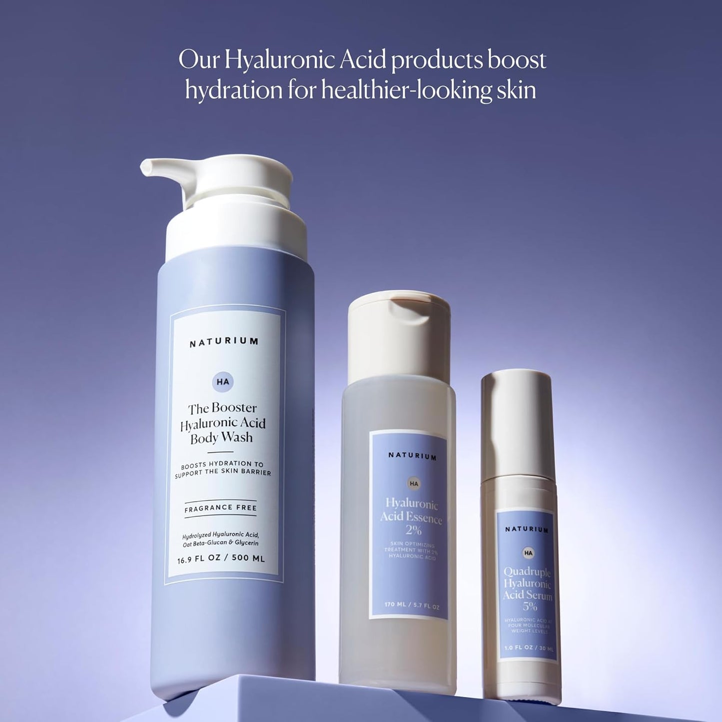 Dluxe Ave. Naturium The Booster Hyaluronic Acid Body Wash Hydrating & Moisturizing plus Minimizes Dryness with Glycerin & Vitamin B5 16.9 oz