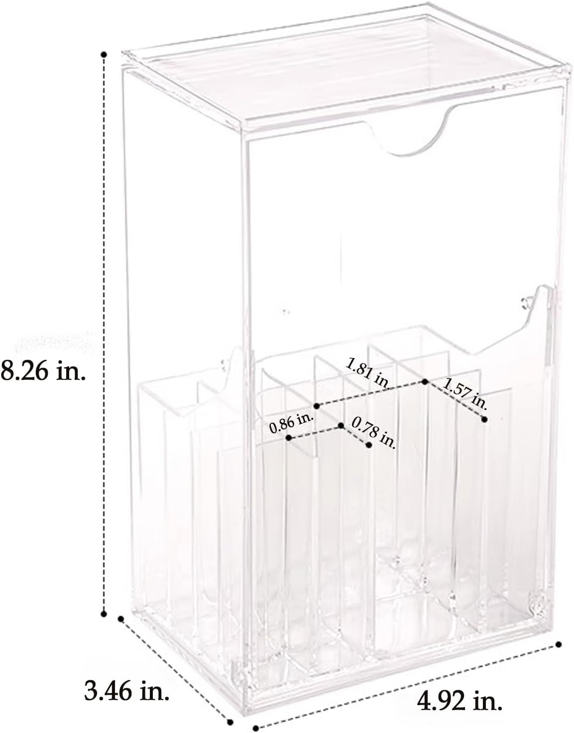 Dluxe Ave. KoovDem Makeup Brush Organizer With LidThickened Acrylic Brush Holder Dust Proof，Easy To TakeMakeup Brush Storage For Vanity
