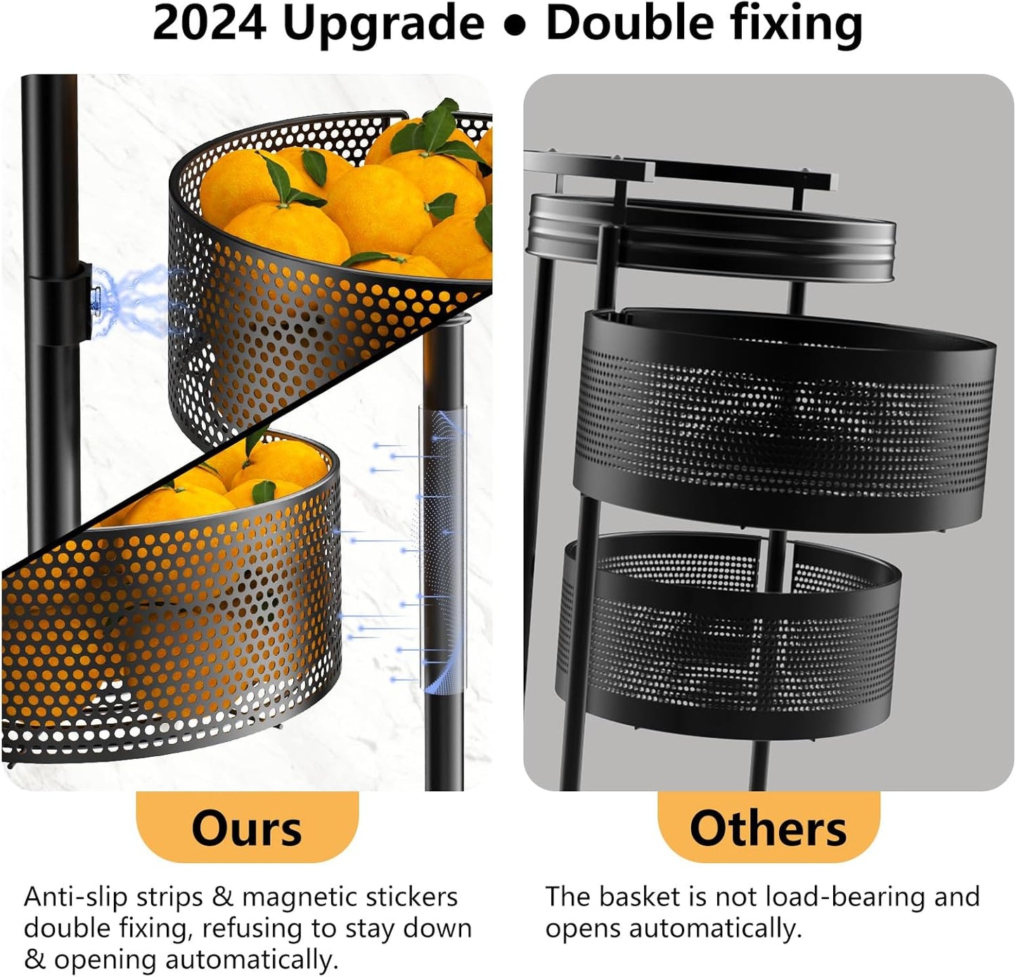 Dluxe Ave. 5 Tier Rotating Storage Rack Cart