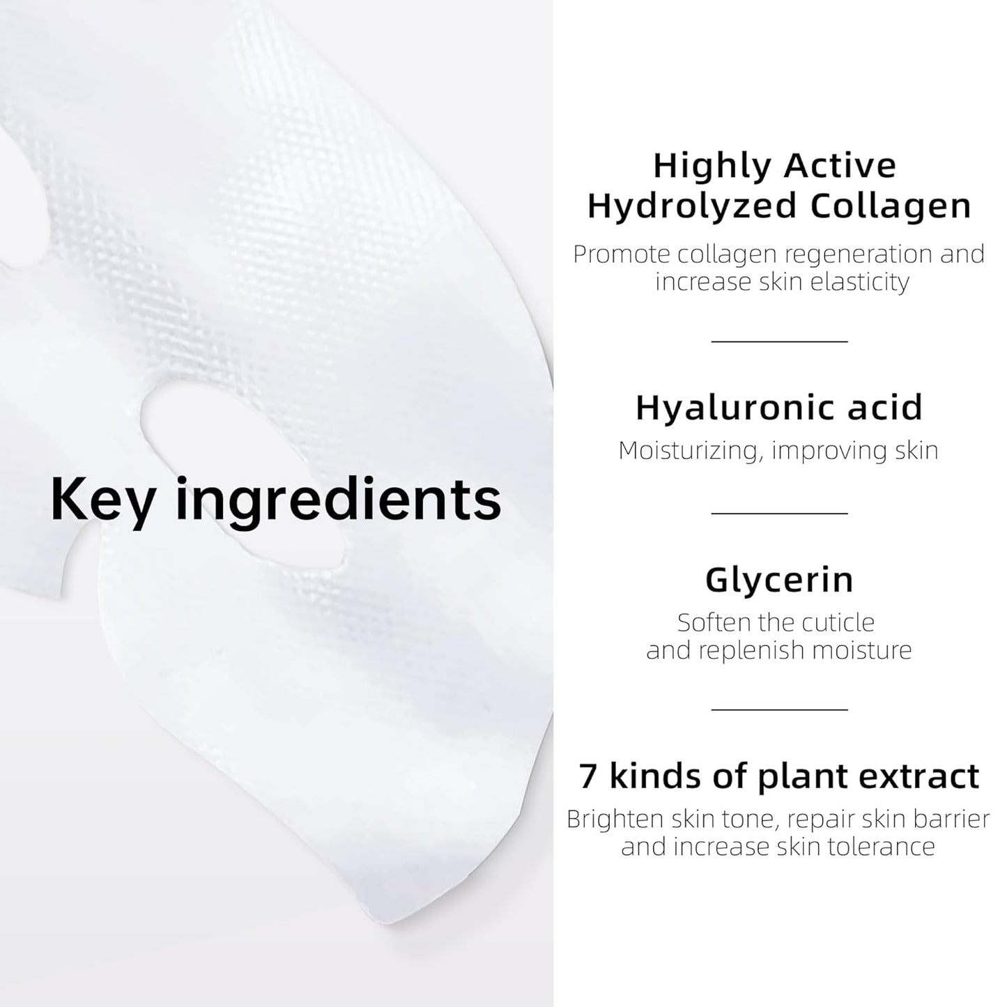 Dluxe Ave. POUQUR 5PCS Bio-Collagen Real Deep Mask Hydrating Overnight Hydrogel Mask