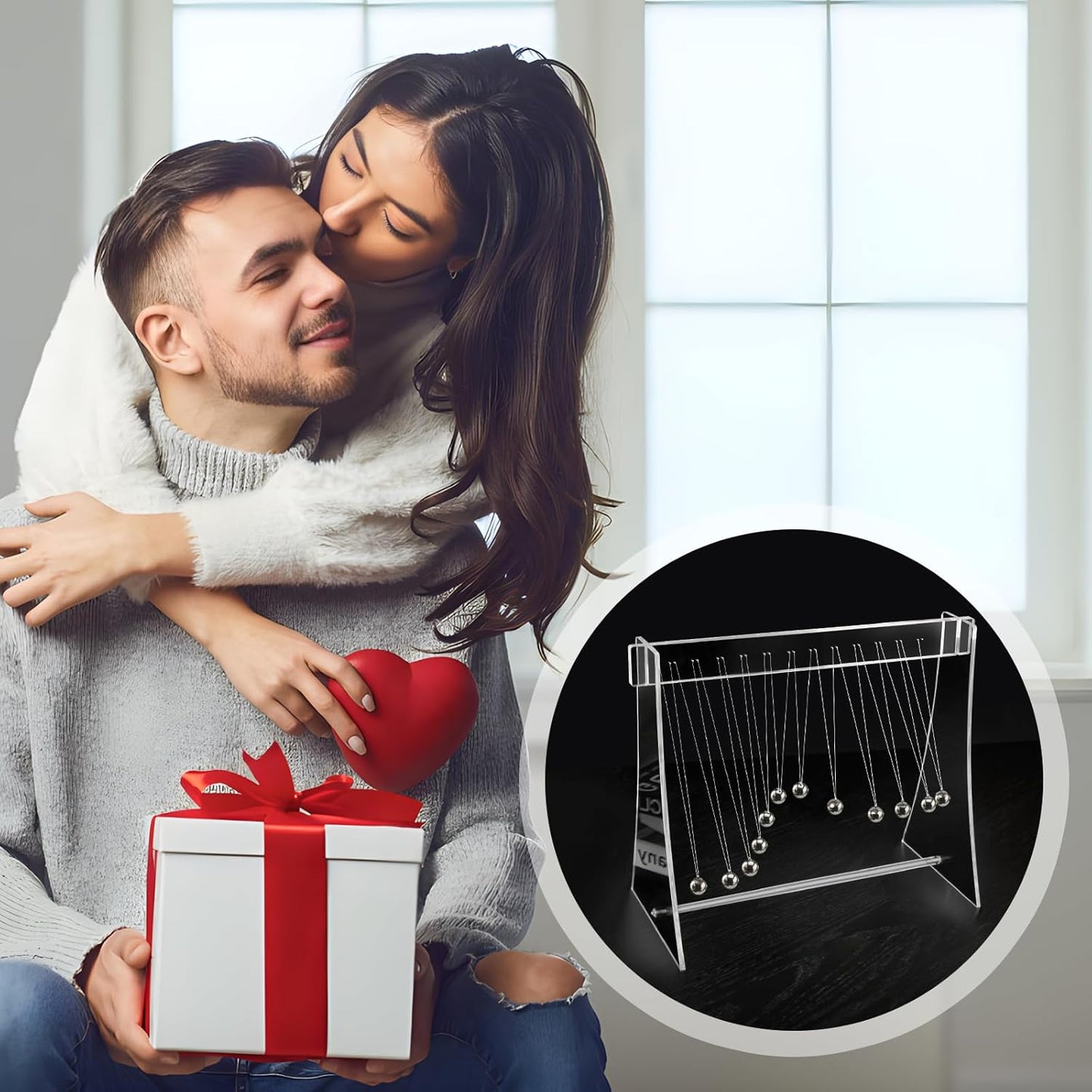 Dluxe Ave. Pendulum Wave Physical Science Desktop Decoration:12 Balls Pendulum Principle