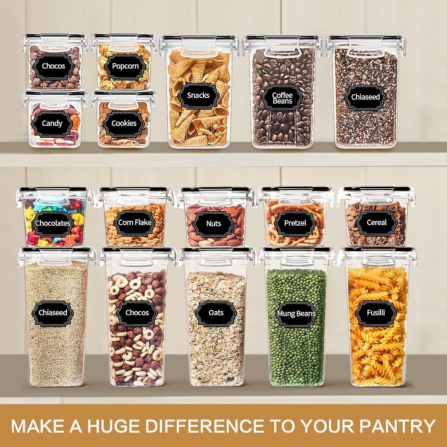 Dluxe Ave. 32 PCS Airtight Food Storage Containers with Lids