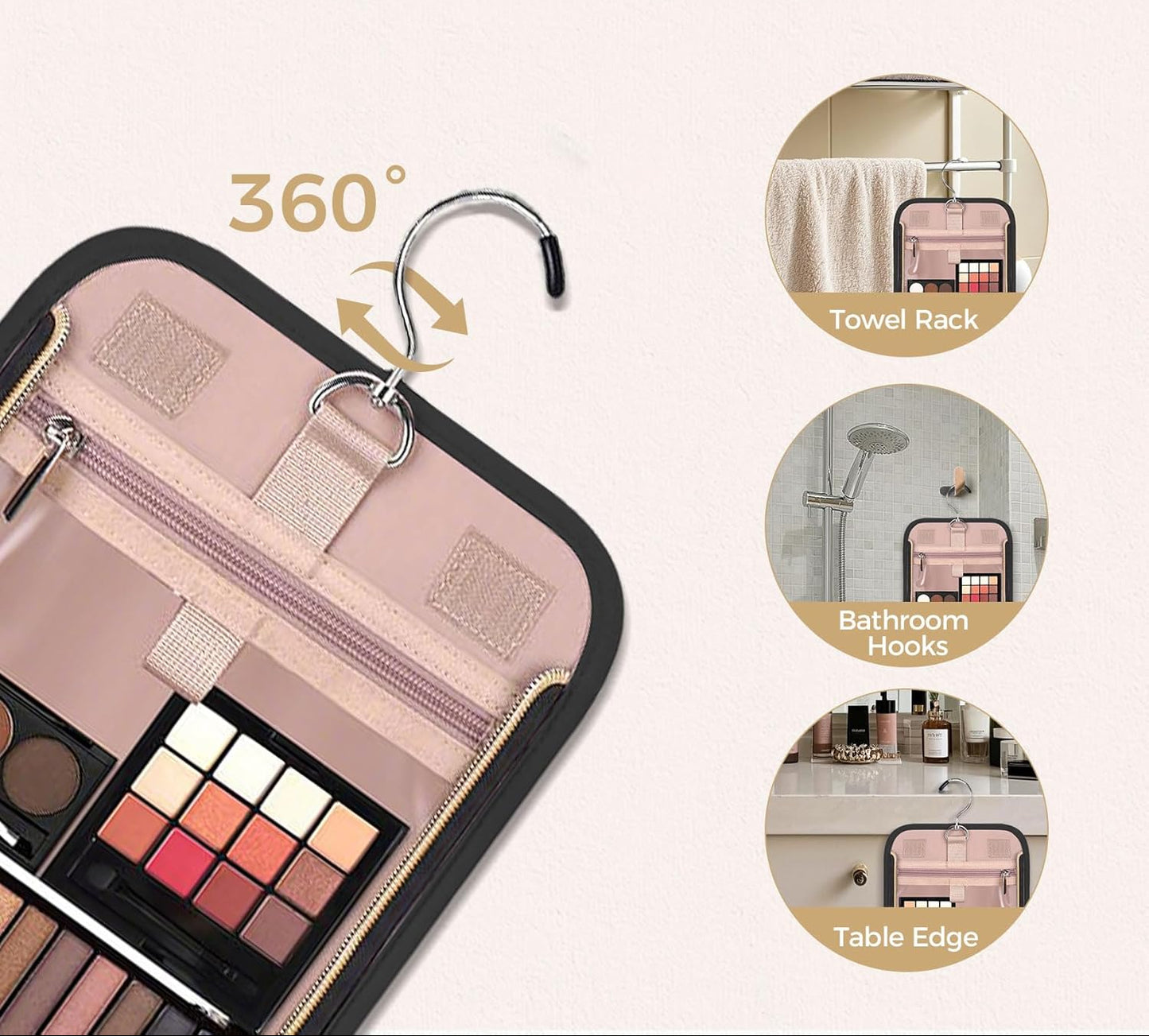Dluxe Ave. Hanging Travel Essentials Organizer Toiletries
