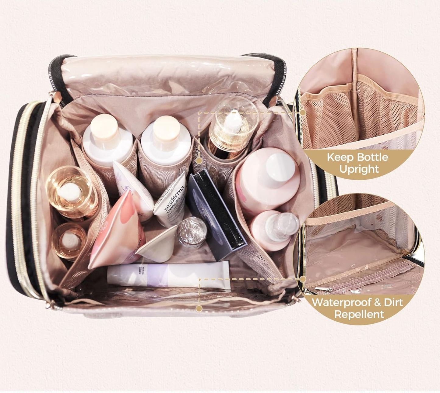 Dluxe Ave. Hanging Travel Essentials Organizer Toiletries