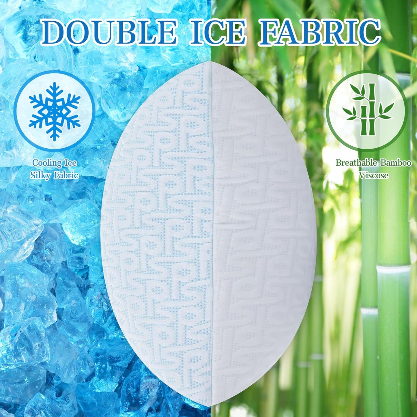 Dluxe Ave. ( STANDARD ) Cooling Hotel Bed Pillows, { SOFT } Set of 2 Pack, Luxury Hotel Quality