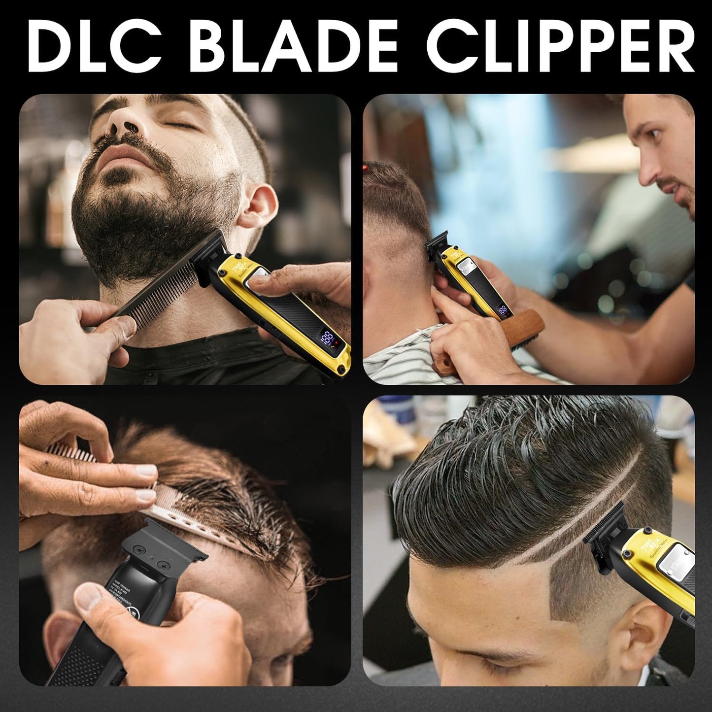 Dluxe Ave. Professional Beard Trimmer/ Cordless/ Gold
